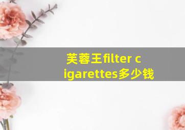 芙蓉王filter cigarettes多少钱